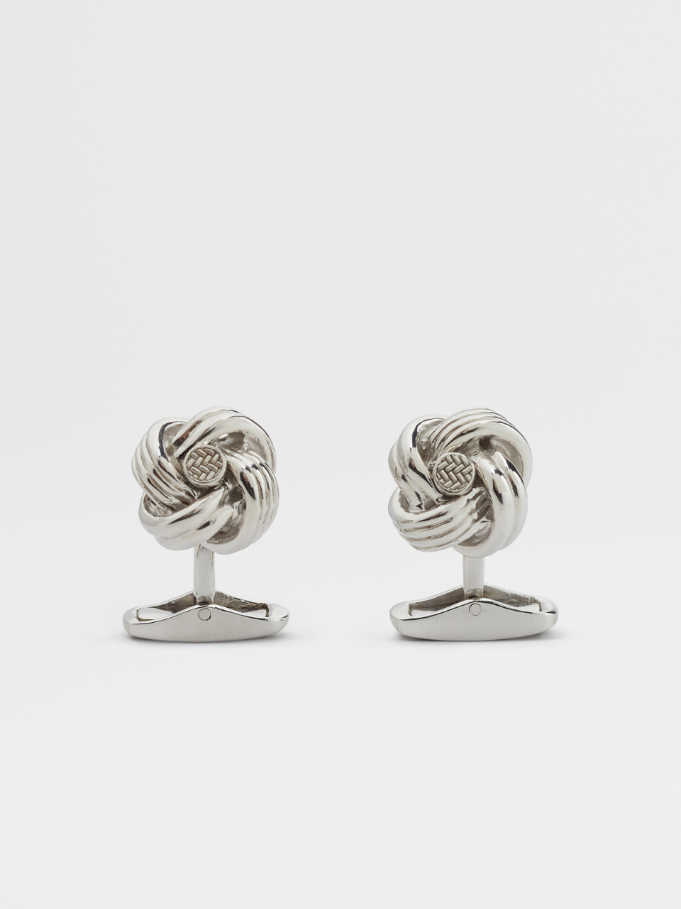Silver Carved Knot Cufflinks